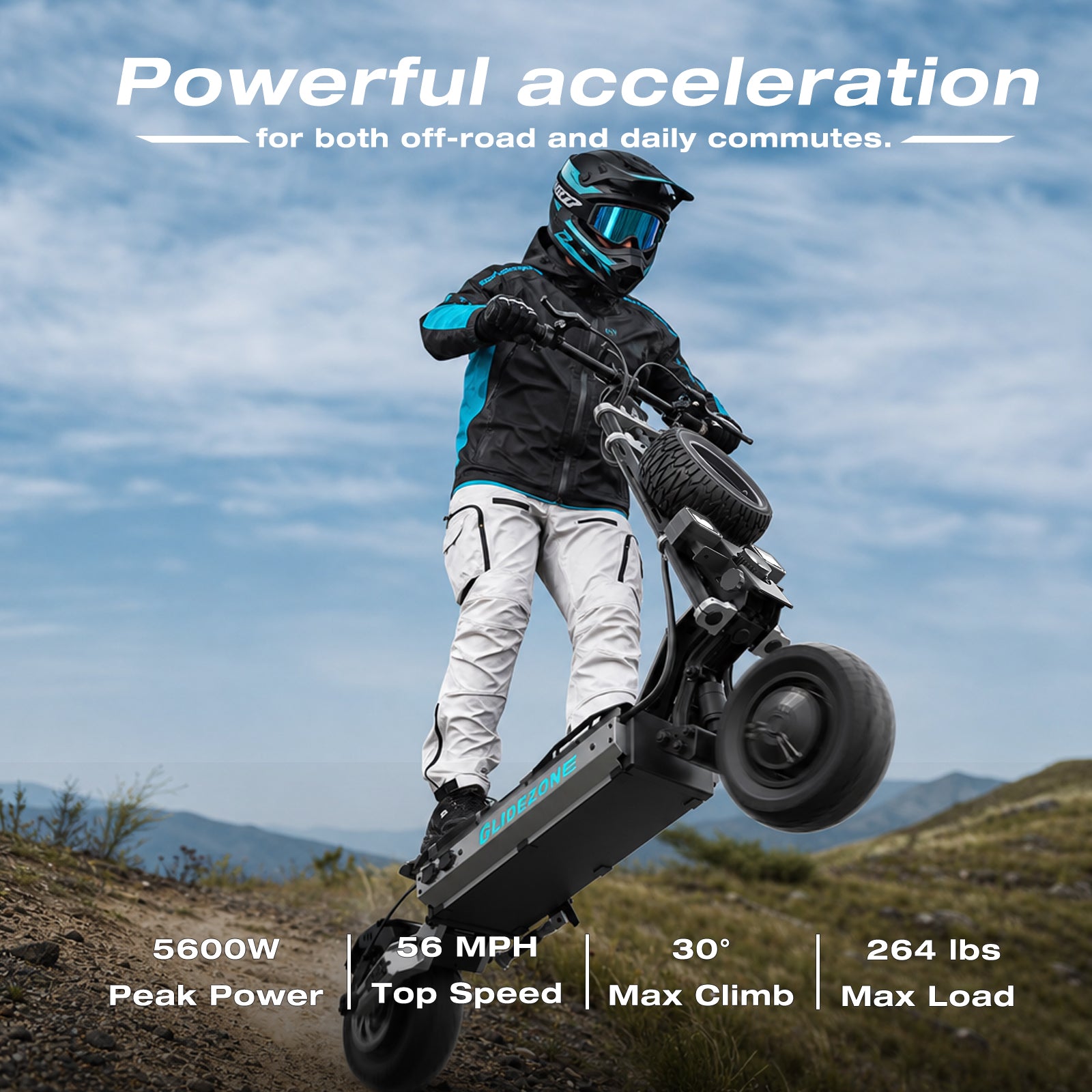 GD83 3600W Off-Road Electric Scooter | 47MPH Dual Motor Scooter