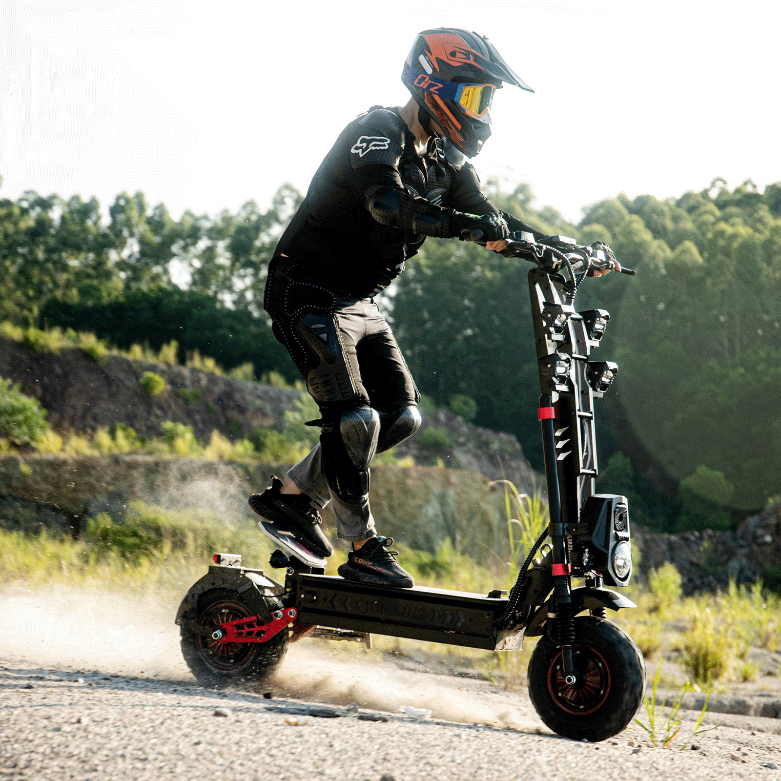 JunLing JL86 Pro All-Terrain Electric Scooter, Dual 5000W Hub Drives, 75 Miles Range, 2400Wh Lithium Battery