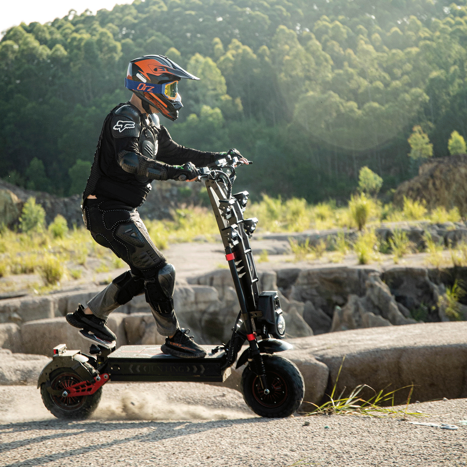 JunLing JL86 Pro All-Terrain Electric Scooter, Dual 5000W Hub Drives, 75 Miles Range, 2400Wh Lithium Battery