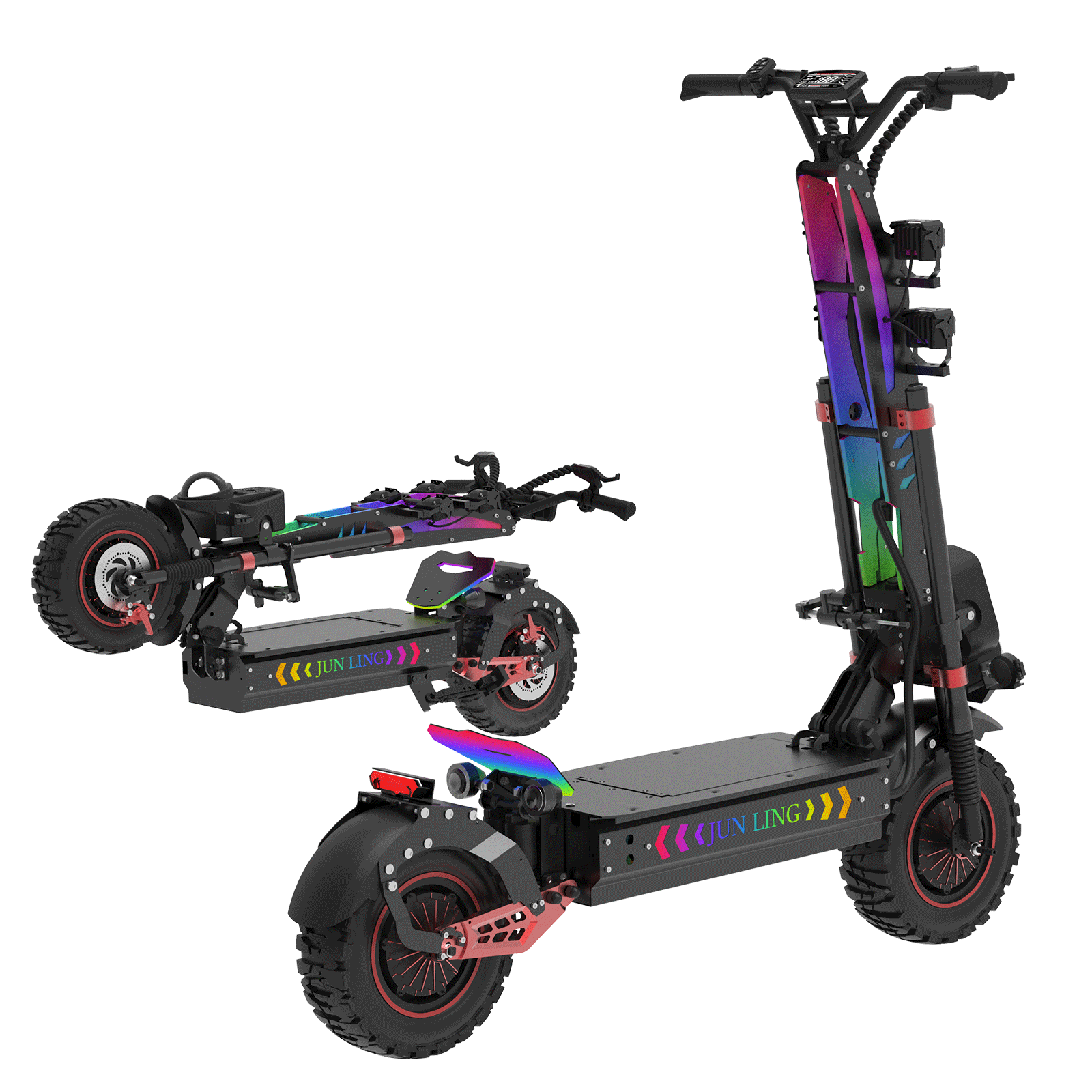 JunLing JL86 Pro All-Terrain Electric Scooter, Dual 4000W Motors, 75 Miles Range, 2400Wh Lithium Battery