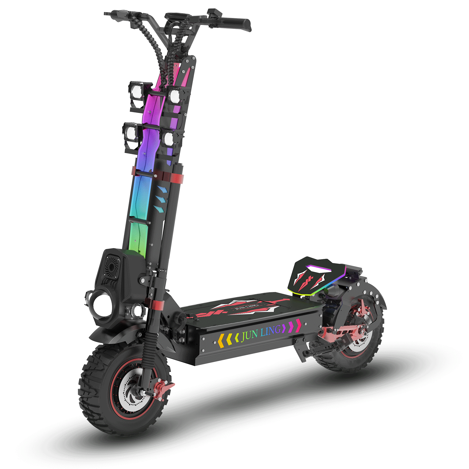 JunLing JL86 Pro All-Terrain Electric Scooter, Dual 4000W Motors, 75 Miles Range, 2400Wh Lithium Battery
