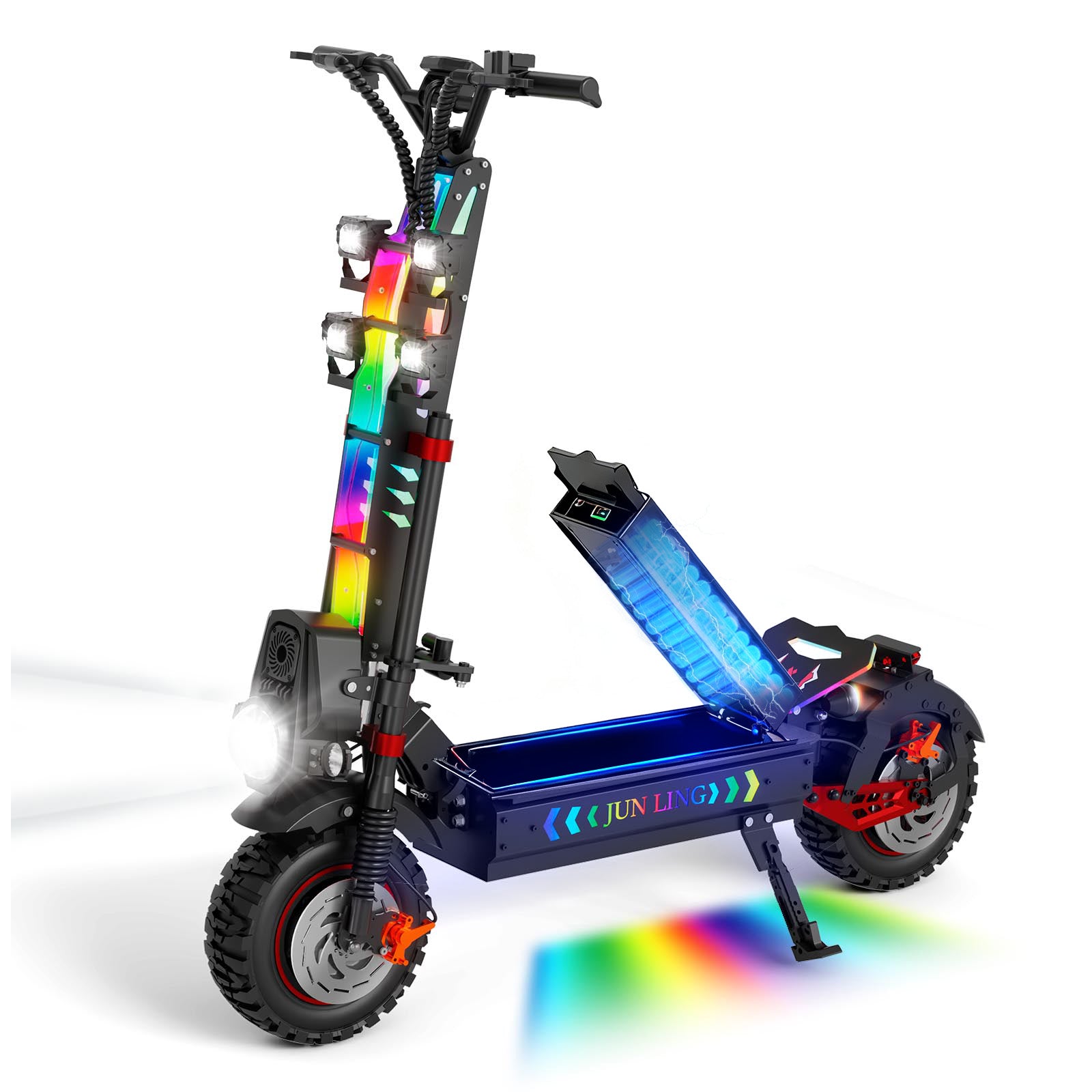 JunLing JL86 Pro All-Terrain Electric Scooter, Dual 5000W Hub Drives, 75 Miles Range, 2400Wh Lithium Battery