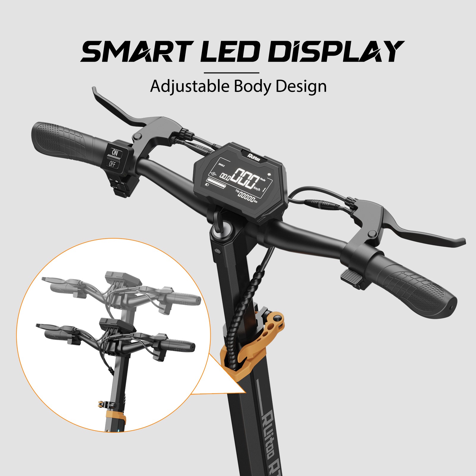 Glidezone  RT6 Foldable Electric Commuter Scooter for Adults, 1000W Rear Hub Motor, 873Wh Battery, 15.6 Mph safe speed