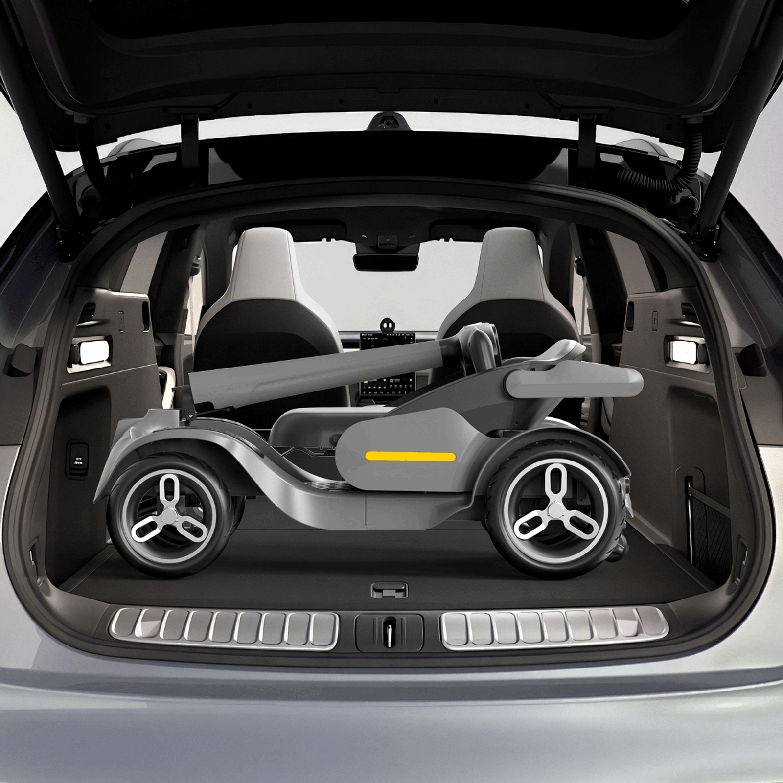 JunLing SPD2 4-Wheeled Mobility Scooters, 34 Miles Range, 756Wh Lithium Battery, 265lbs PayLoad