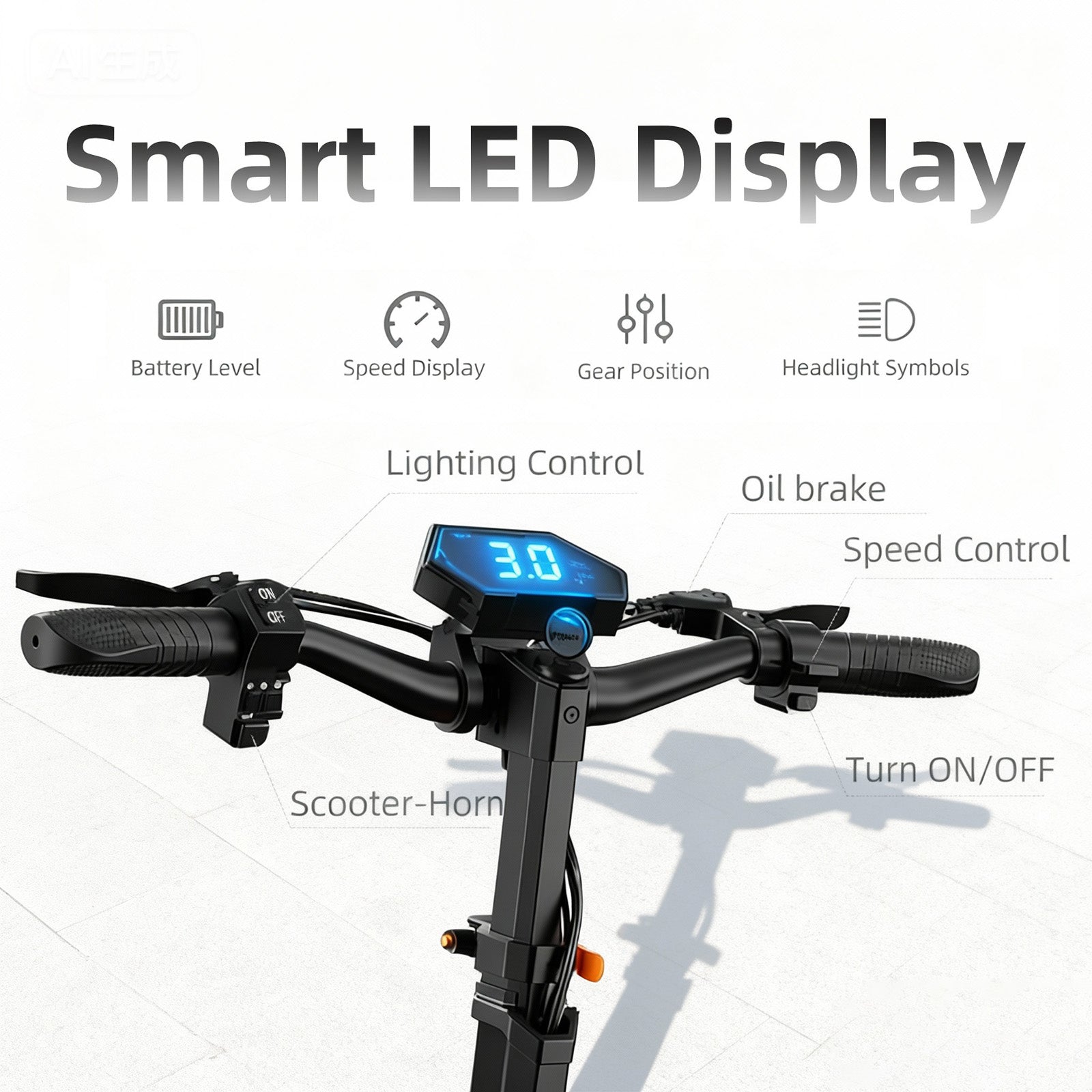 Glidezone T2 Master All-Terrain Adult Electric Scooter with 2400W Dual Motors, 1081Wh Lithium Battery and 46 Miles of Range